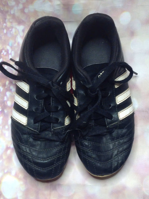 Adidas Black & White Cleats Size 1