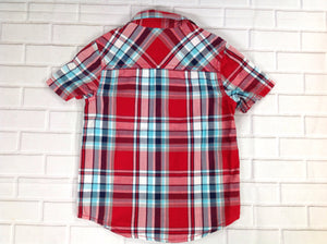 Arizona Red Print Plaid Top