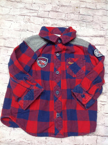 Baby Route 66 Red & Blue Top