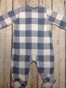 Carters Baby Blue & Brown One Piece