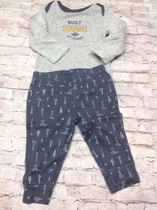 Carters Gray & Yellow 3 PC Outfit