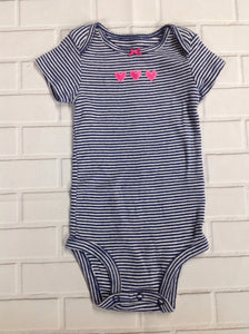 Carters Navy & White Onesie