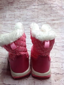 Carters Pink & White Snowboots