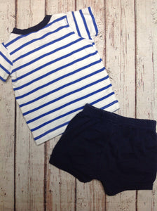 Carters WHITE & BLUE 2 PC Outfit