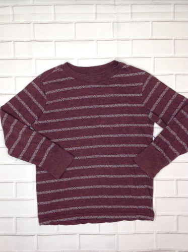 Cat & Jack Burgundy Stripe Top