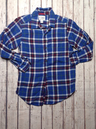 Faded Glory BLUE & GRAY Plaid Top