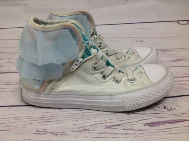 Converse White & Baby Blue Sneakers