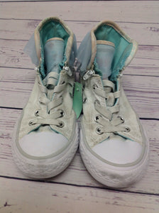 Converse White & Baby Blue Sneakers