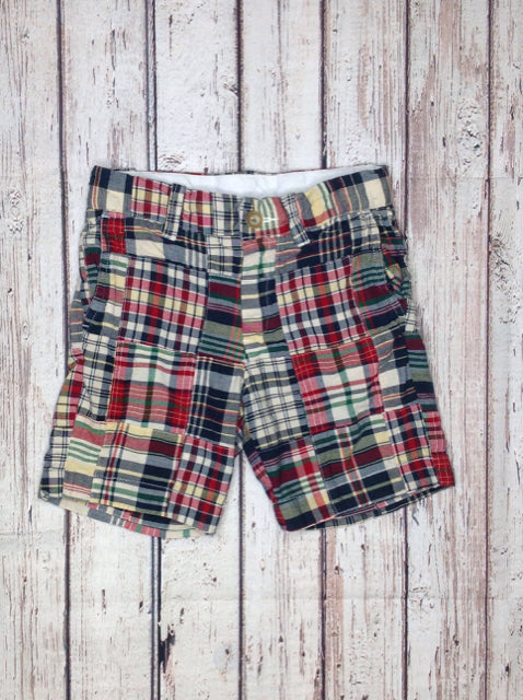 Red and clearance white plaid shorts