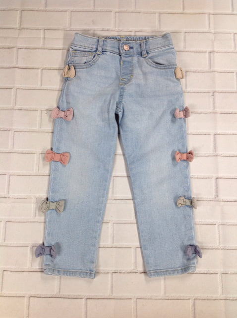 Gymboree Denim Print Bows Jeans