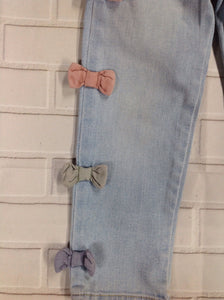 Gymboree Denim Print Bows Jeans