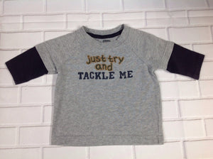 Gymboree Gray TACKLE ME Top