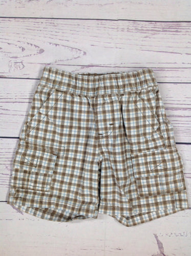 Gymboree Outlet Brown & Blue Checkered Shorts