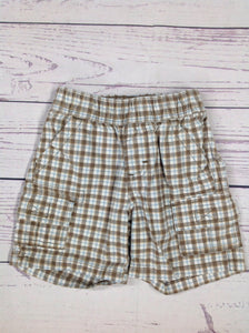 Gymboree Outlet Brown & Blue Checkered Shorts