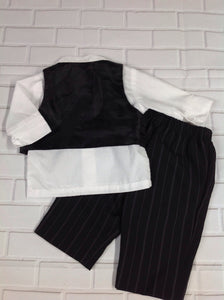 Happy Fella Black & White Pinstripe Suit