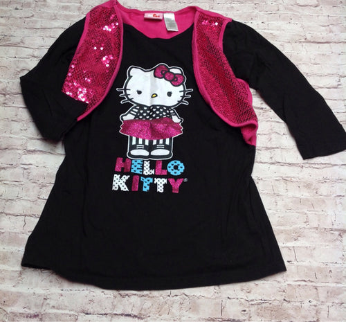 Hello Kitty Black & Pink Top