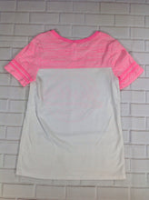 Justice Pink & White Top