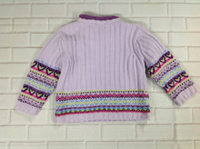 Kid Connection Purple Print Sweater