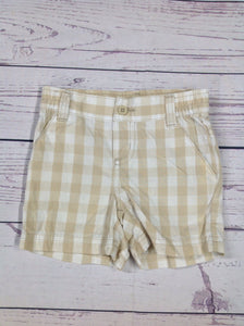 Koala Baby TAN & WHITE Checkered Shorts