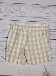 Koala Baby TAN & WHITE Checkered Shorts