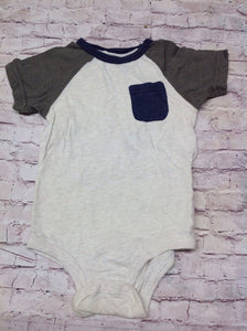 Koala Kids Tan & Green Pocket Top