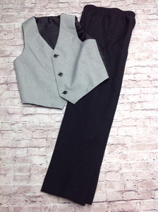 No Brand Black & Gray Solid Suit