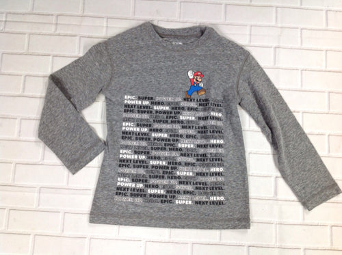 SUPER MARIO GRAY PRINT Super Mario Top