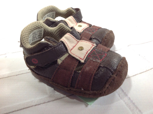 Stride Rite Beige & Brown Sandals