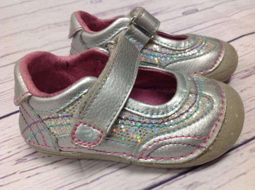 Stride Rite Silver & Pink Shoes