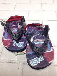 The Place Blue & Red Sandals