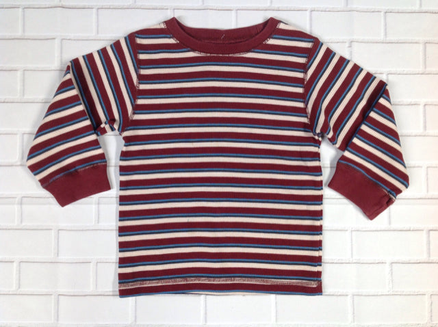 The Place Red & Beige Stripe Top