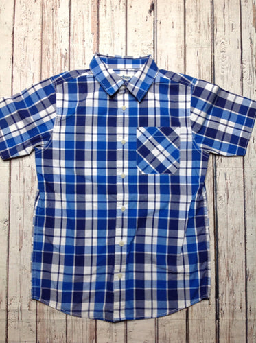 Urban Pipeline Blue & White Plaid Top