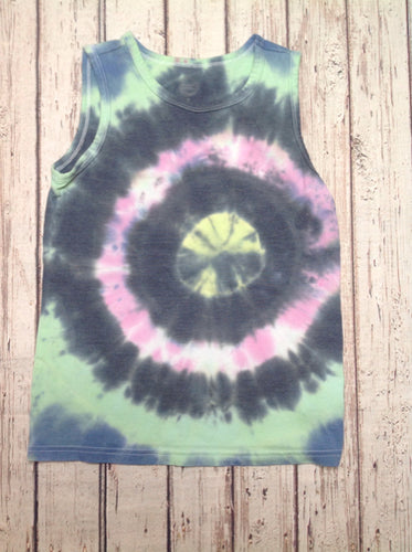 Wonder Nation Pink & Gray Tie - dye Top