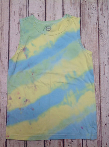 Wonder Nation YELLOW & BLUE Tie - dye Top